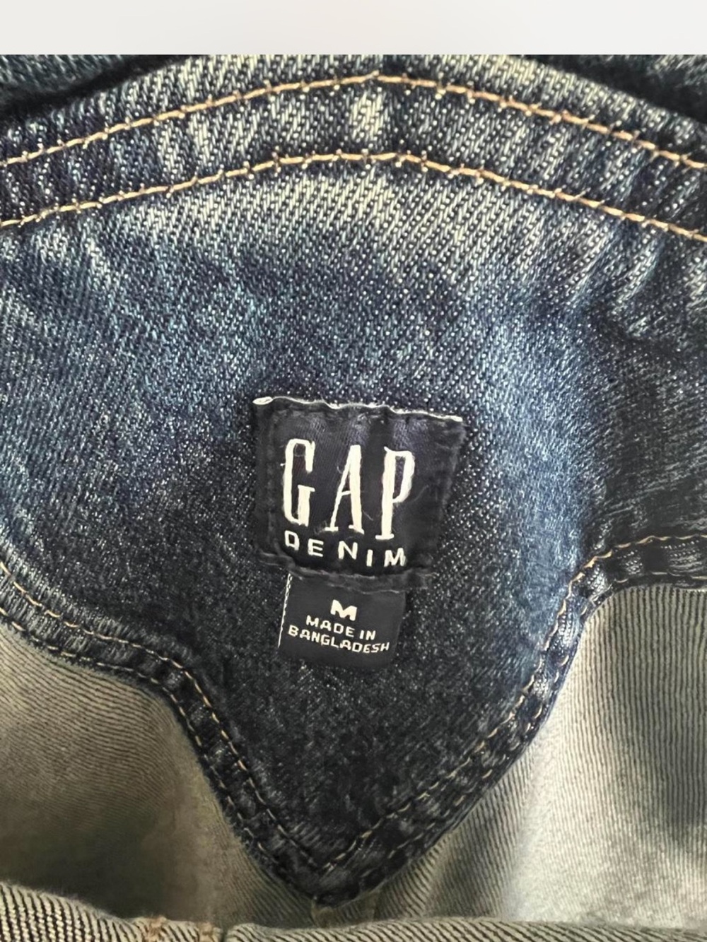 GAP Dark Blue Denim Overall Shorts - Picture 2 of 3
